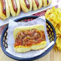 Hot Dogs With Onion and Tomato Relish image