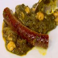 Spicy Merguez with Spinach and White Beans_image