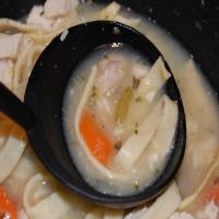 Homemade Chicken Noodle Soup With Hand-Made Egg Noodles_image