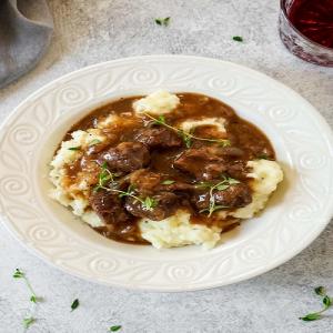 Instant Pot Beef Tips With Gravy (using onion soup mix) | Get On My Plate_image