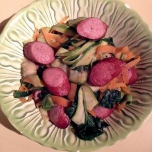 Vegetable Ribbons With Turkey Sausage_image