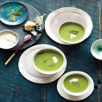 Chilled Garlic and Spinach Soup_image
