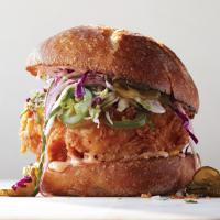 Fried Chicken Sandwich with Slaw and Spicy Mayo image