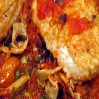 Chicken W/ Oyster Mushrooms & Tomatoes_image