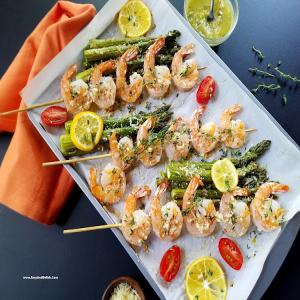 One Sheet Pan Lemon Garlic Parmesan Shrimp and Asparagus_image