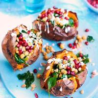 Crispy sweet potatoes with chickpeas & tahini yogurt_image