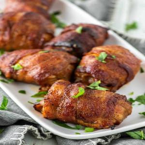 Bacon Wrapped Chicken Thighs Recipe - Easy and Tasty | Chisel & Fork_image
