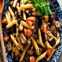 Pasta Salad With Roasted Eggplant, Chile and Mint_image