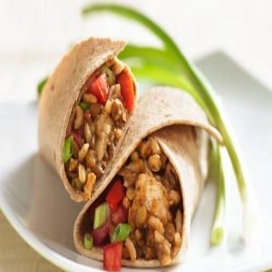 Easy Chicken, Rice and Lentil Wraps_image