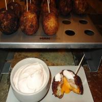 Bacon, Cheddar, and Potato Croquette w/ Chipotle Sour Cream_image