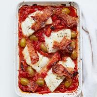 Cod with olives & crispy pancetta_image