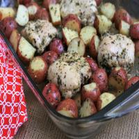 Baked Pesto Chicken Thighs and Potatoes image