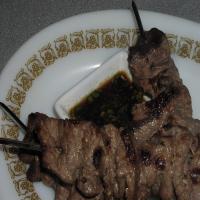 Wasabi Marinated Beef Satay With Fiery Japanese Dipping Sauce image