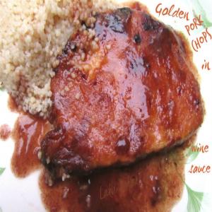 Golden Pork Chops in Wine Sauce image