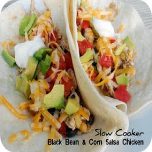 Freezer Meal for the Slow Cooker-Black Bean and Corn Salsa Chicken Recipe - (4.3/5) image