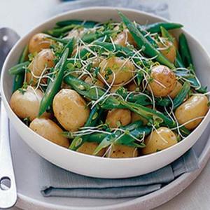 New potatoes with beans & cress_image