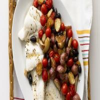 Roasted Cod with Potatoes and Olives image