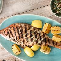 Grilled Red Snapper with Smoked Almond-Herb-Garden Chimichurri image