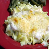 Parmigiana Thighs with Creamy Noodles image
