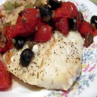 Baked Cod With Tomato-Olive Tapenade_image