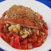 Moroccan Spiced Salmon over Lentils image