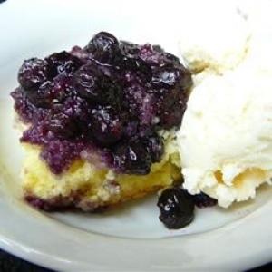 Cake-Topped Blueberry Dessert_image