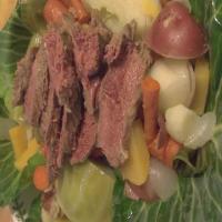 Boiled Corned Beef and Cabbage Dinner_image
