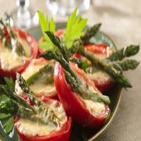 Roma Tomatoes with Asparagus and Hollandaise image