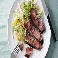 Skillet Steak with Pink-Peppercorn Butter image
