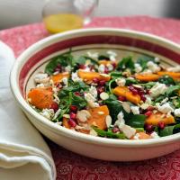 Spinach and Persimmon Salad with Goat Cheese and Pomegranate_image
