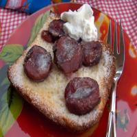 Baked Plums on Brioche_image