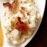 Sour Cream Mashed Potatoes With Roasted Garlic, Dijon Mustard and Bacon_image