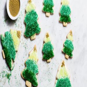 Ombre Christmas Tree Cookies_image