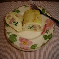 Tamagoyaki With Green Onions and Ham image