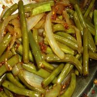 Green Beans With Red Onion and Mustard Vinaigrette image