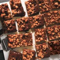 Chocolate-Dipped Hazelnut Caramel Squares image