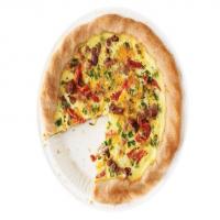 Roasted Pepper, Scallion and Sausage Quiche_image