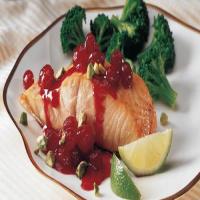 Salmon with Cranberry Pistachio Sauce_image