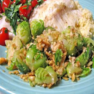 Nutty Warm Brussels Sprouts Salad image