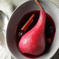 Red Wine & Cranberry Poached Pears image