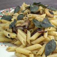 Fettuccine with Mushrooms and Fried Sage image