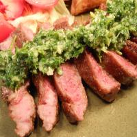 Cumin-Pepper Flank Steak With Horseradish Chimichurri_image
