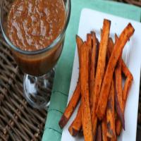 Homemade Peach Ketchup with Sweet Potato Fries_image