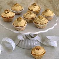 Coffee cream & walnut cupcakes image