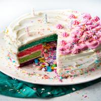 Rainbow Pinata Cake image