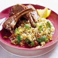 Lamb steaks with Moroccan spiced rice image