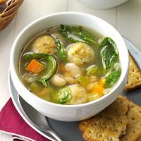 Italian Chicken Meatball and Bean Soup image