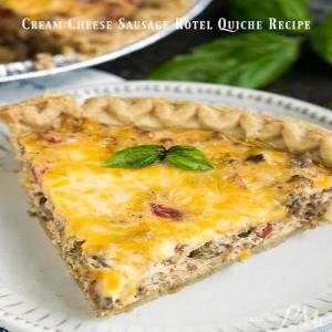 CREAM CHEESE SAUSAGE ROTEL QUICHE, seriously delicious! Just add a salad & dinner is done!_image