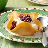 Tangerine Tuiles with Candied Cranberries image