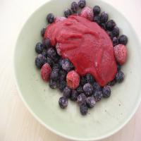 Blackberry and Vodka Sorbet With Mixed Berries image